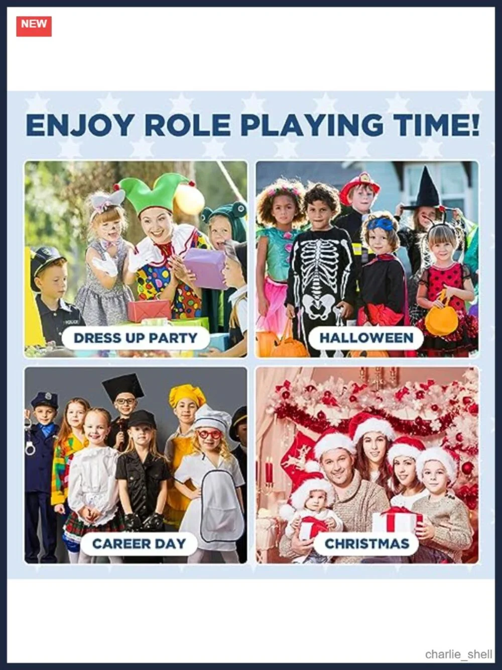 Kids Police Officer Costume Set Pretend Play Halloween Dress Up